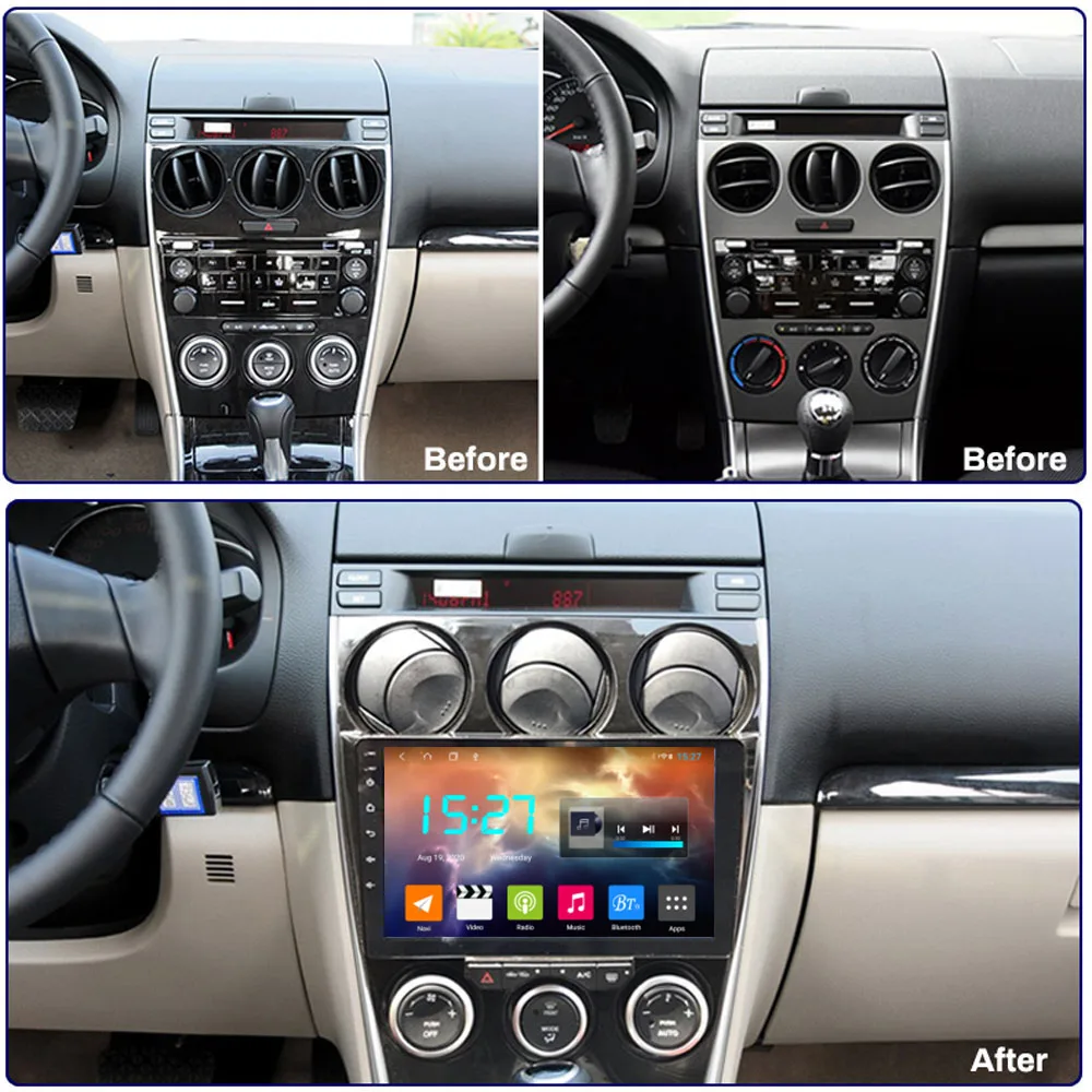 Android autorádia pre Staré Mazda 6 2002 2008 Mazda6 DVD multimediálny prehrávač, GPS navigátor, autoradio coche auto audio stereo atoto