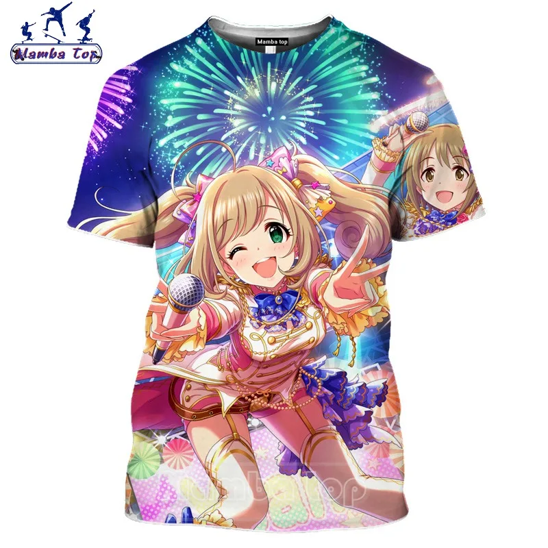 Anime Idol Dievča Tričko Mužov Trend 3D Tlač Roztomilý Žien T Shirt O Krk Mužov Hip Hop Bikini Tees Senpai Športové Priedušná T-shirts