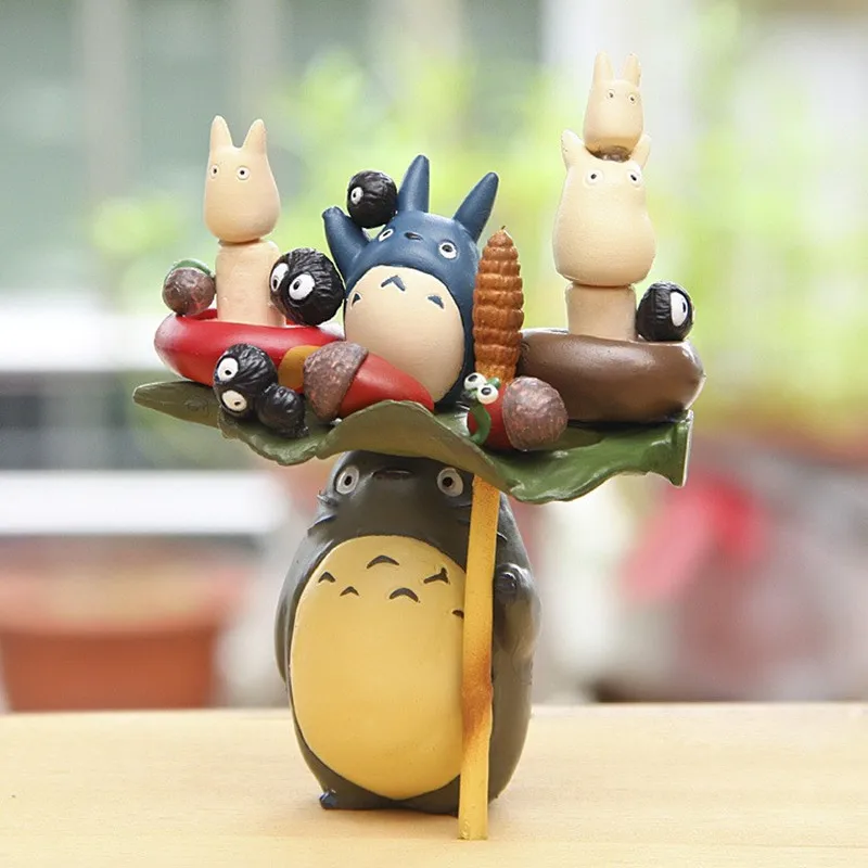 Anime, Komiksu, Akčné Figúrky Hračka Hayao Miyazaki PVC TOTORO Rodiny Model Hračky Juguetes s BOX Výborný Darček