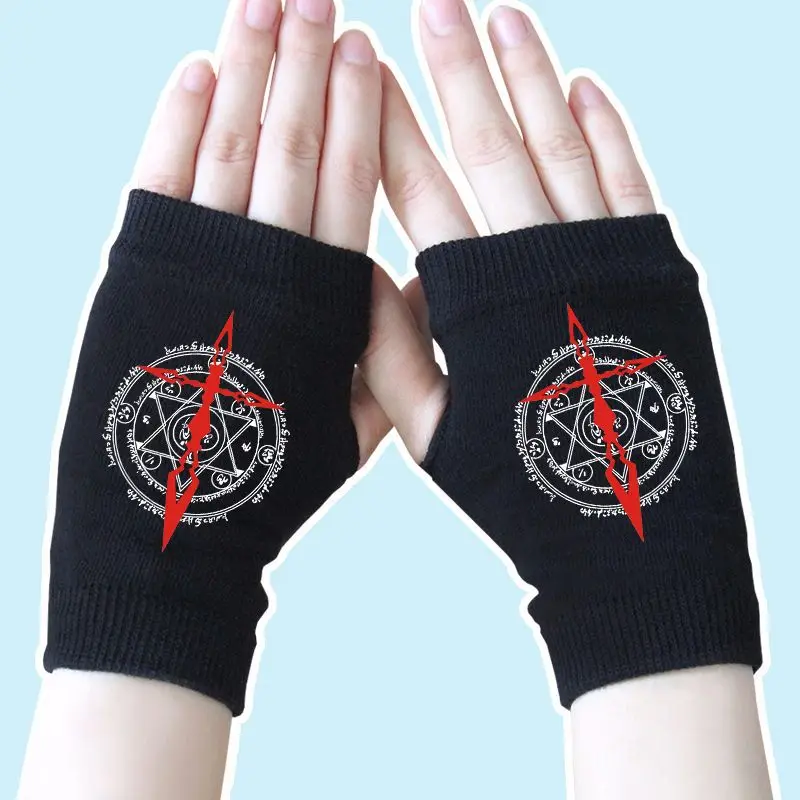 Anime Naruto Osud Saber Pol-prsty Rukavice Cosplay Teplé Pletené Bavlny Pohode Prstové