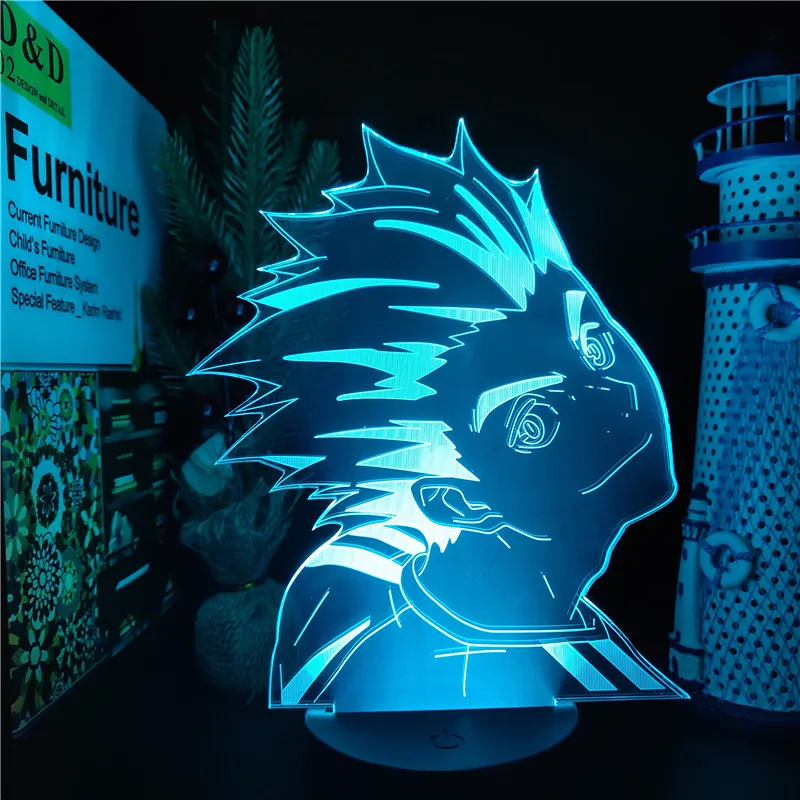 Anime Obrázok Haikyuu 3D LED Svetlo Kotaru Bokuto Hračky Zberateľská Akcia Figura Model Brinquedos Lampa Vianočný Darček Bábika Osvetlenie Figma