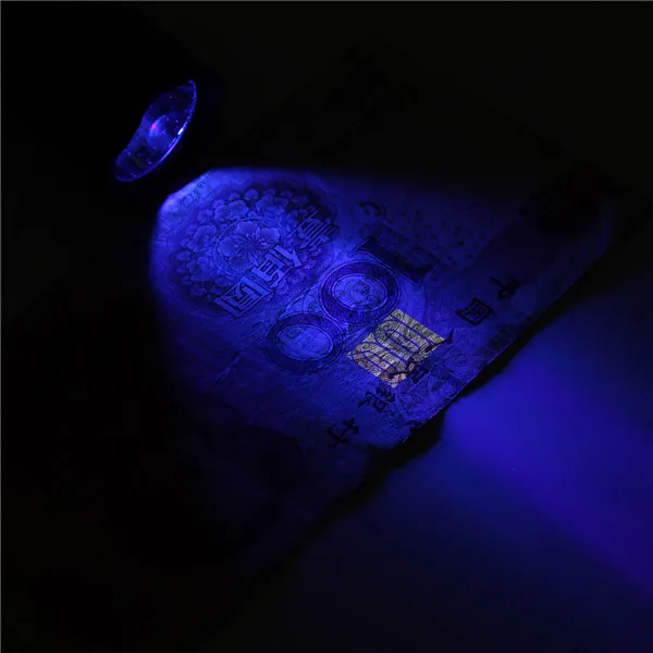 Anjoet 502B 800 Lumen WF-502B UV Fialová LED Hliníková Baterka Pochodeň Fialové Svetlo 395nm Ultrafialové Lampy Pre 18650 Batérie