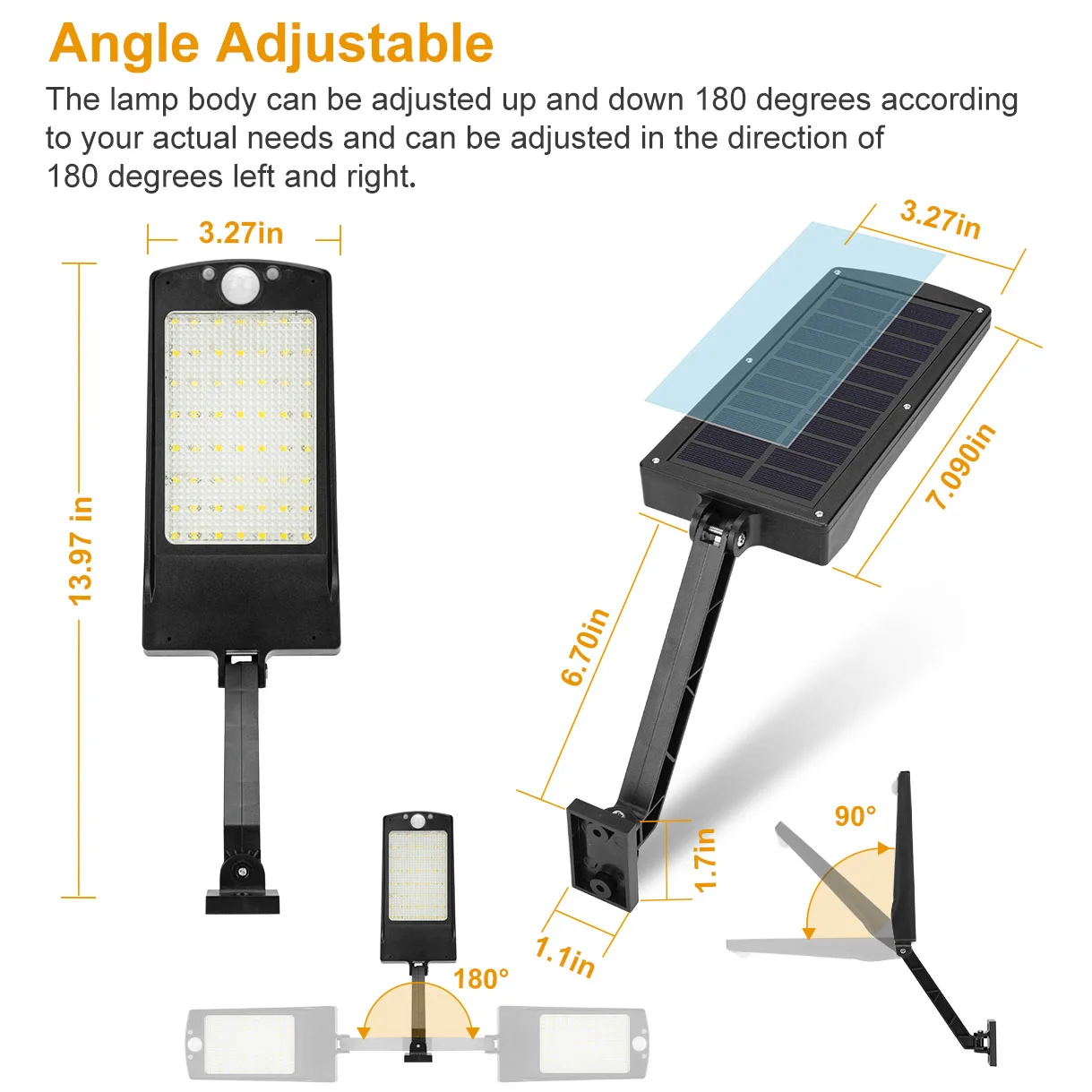 ANKNQ Silný Diaľkové Ovládanie Inovované 56 LED Solárne Svetlo PIR Snímač Pohybu IP65 Vonkajšie Slnečné Wall Street Ľahké Nepremokavé Lampa