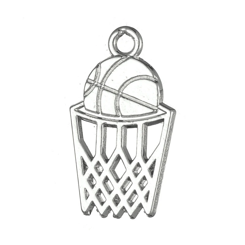 Antické Striebro Zlato Basketbal Športové Prívesok Charms Náhrdelník Šperky DIY Príslušenstvo Ručné Keychains,Náramky, Takže