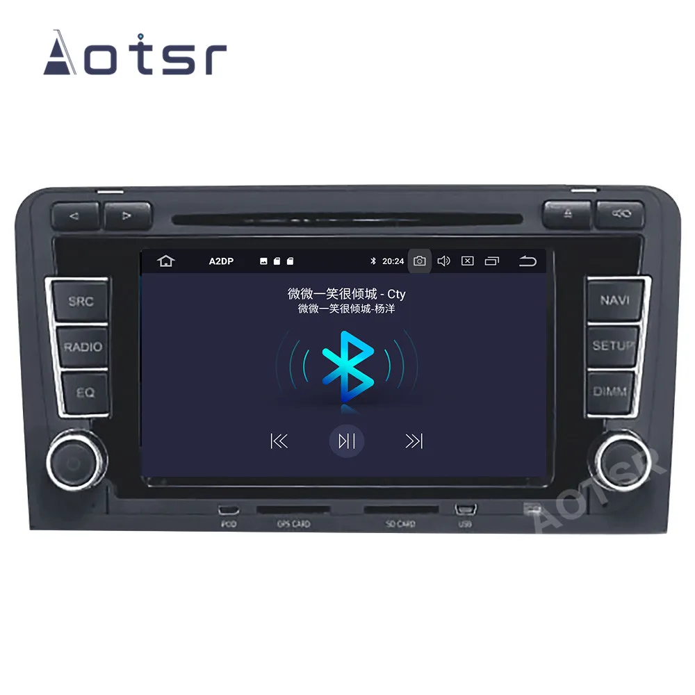 AOTSR Android 10 Auto Hráč 2 Din Vedúci oddelenia Pre AUDI A3 2003 - 2013 Auta GPS Navigácie magnetofón DSP Rádio IPS Multimediálne
