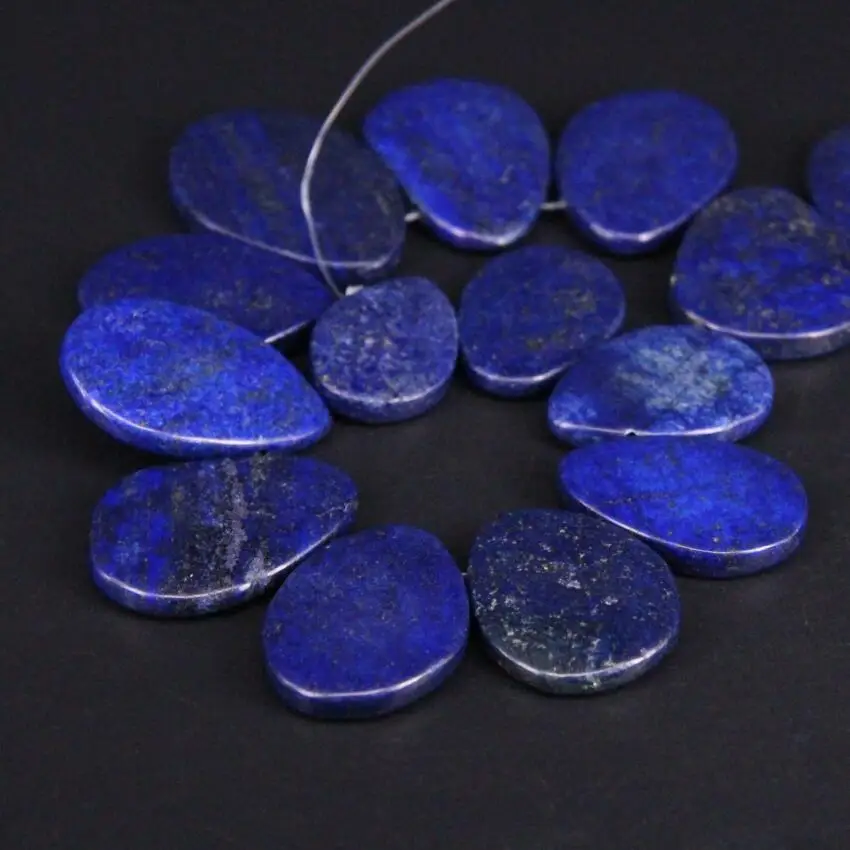 Approx19PCS/oblasti činnosti Hornej Vŕtané Prírodné Lapis Lazuli Plát Plátok Voľné Korálky,Surové Modré Drahokamy Kameň Nugget, Prívesky, Šperky, Takže