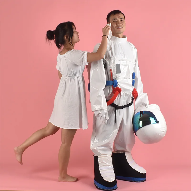 Astronaut Cosplay Kostým S Prilby Pre Deti, Dospelých Spacesuit Vesmíru Star Party Oblečenie Výkon Rekvizity
