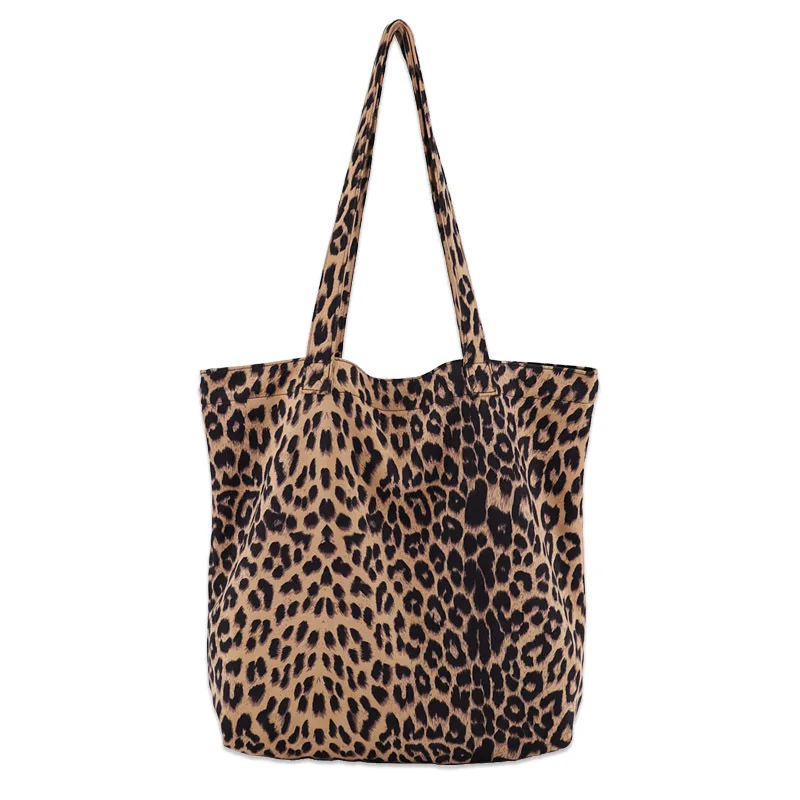 Atinfor Veľkú Kapacitu Leopard Tlač Plátno Ženy Tote Bag Shopper Kabelka Lady Tašky cez Rameno 44CMx10CMx38CM