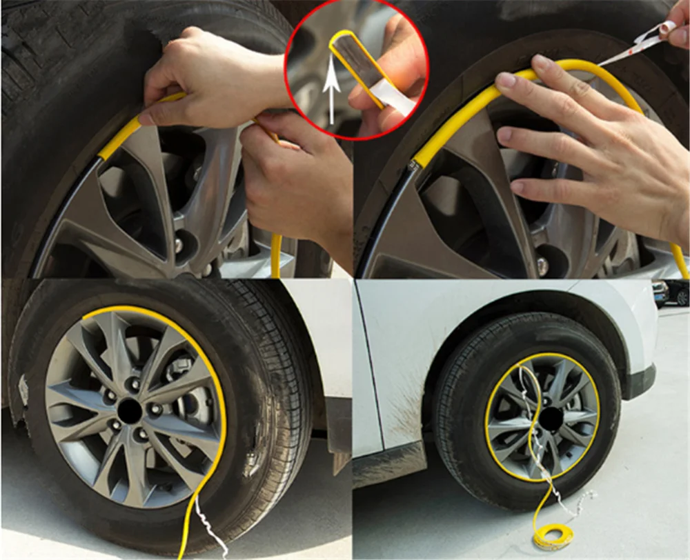 Auto dodáva pneumatiky ochrany krúžok nárazníka kolesa dekorácie-nálepky na Opel Corsa Antara Meriva Zafira Insígnie Mokka Mokka