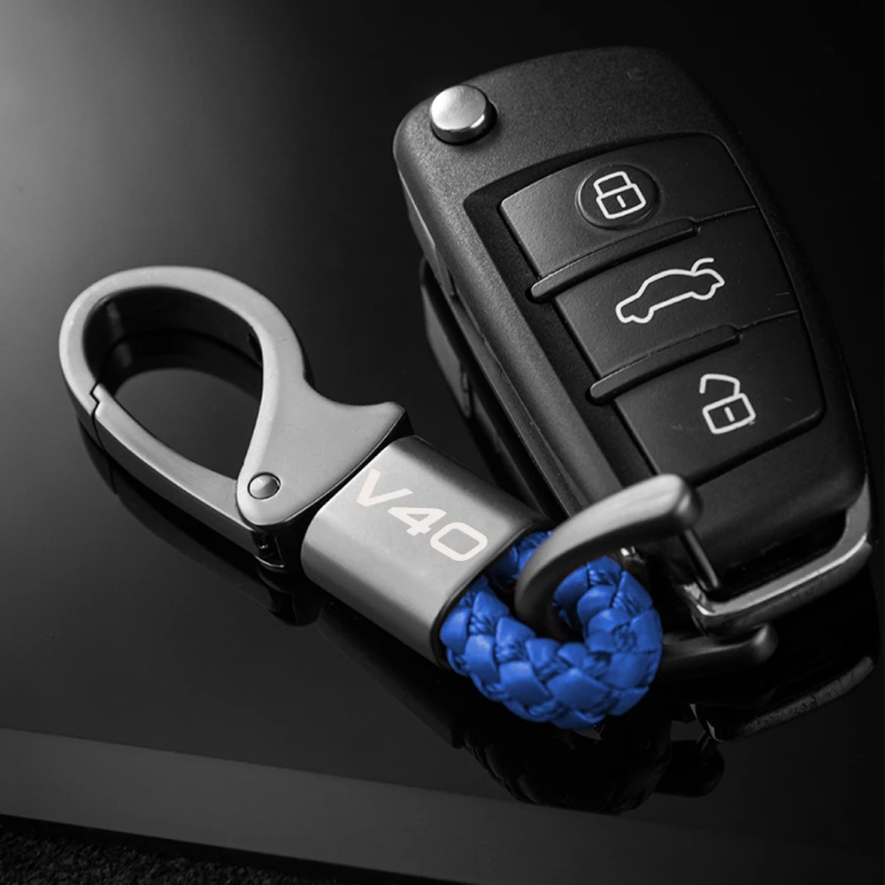 Auto keychain zliatiny zinku pás kľúč reťazca krúžok pre Volvo V40 kľúčenky Automobilových interiérových doplnkov