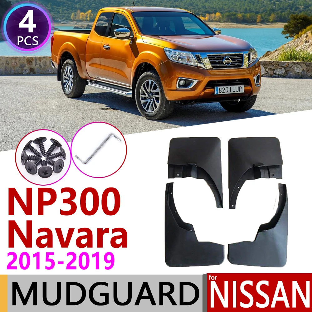 Auto Mudflap pre Nissan NP300 Navara D23~2019 NP 300 Blatník Mud Guards Klapka Splash Klapky Blatníky Príslušenstvo 2016 2017 2018