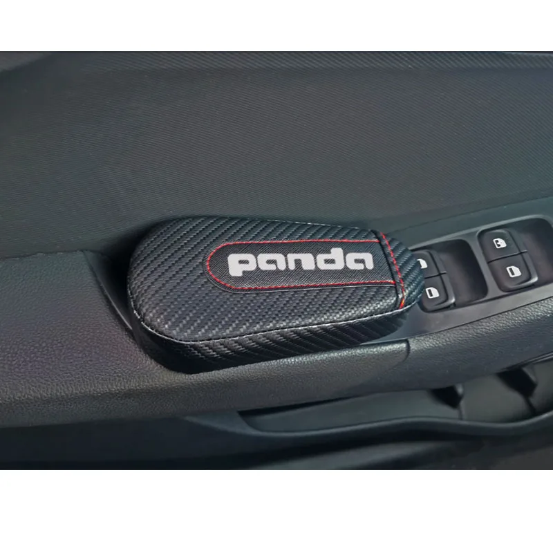 Auto Styling pre Fiat Panda 1pc Uhlíkových Vlákien Kože Nôh Vankúš Koleno Podložky Opierkou Pad Interiéru Auto Príslušenstvo