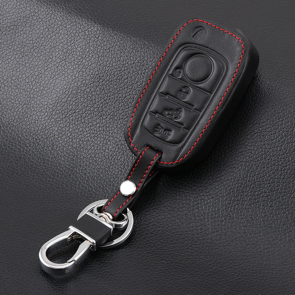 Auto-styling,Čierna koža kľúča vozidla puzdro pre FIAT Toro 500X nuovo grazie 4 tlačidlo tlačidlo prípade kryt plášťa