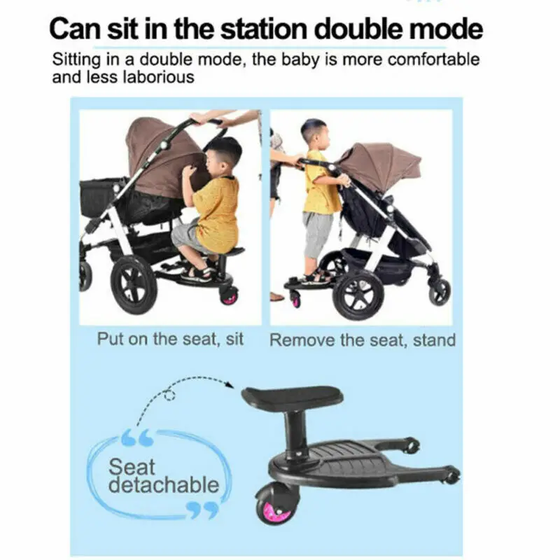 Baby Detský Kočík Krok Rada Zastavenie Doska Outdoorové Aktivity Rada Kočíka Baby Seat Stojí Doska Dvojičky, Kočíky Príslušenstvo