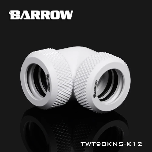 Barrow TWT90KNS-K12 90 Stupňov Pevného Tvarovky, G1 / 4 Adaptér Pre 14 mm Pevný Rúry ethernet stene doskou gadget nohy skrutka
