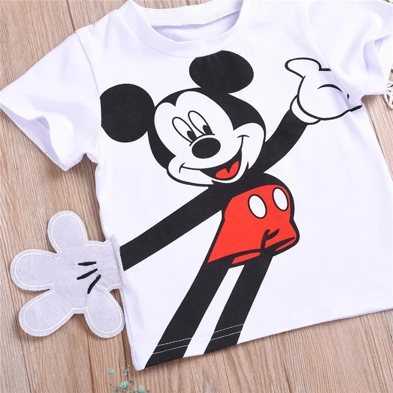 Bavlna Novorodenca Oblečenie Mickey Baby Dievča Oblečenie Set sa Jar Roupas Bebe Baby Chlapci Oblečenie T-shirts + Nohavice Deti Bebes Vyhovuje
