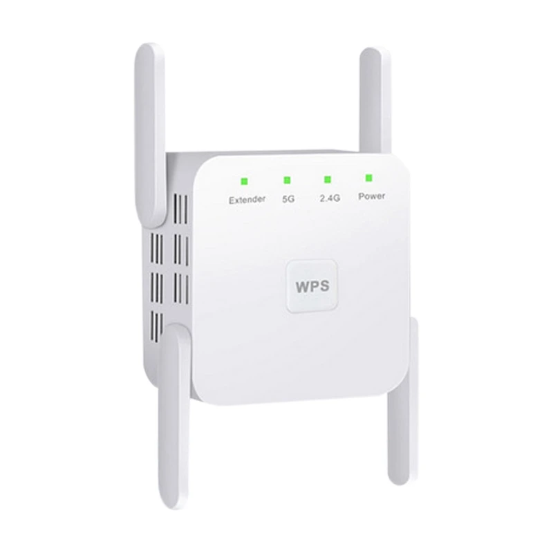 Bezdrôtový WiFi Opakovač Wi-Fi Booster 2.4 G/5 ghz Wi-Fi Zosilňovač 300/1200 M Signálu WiFi Long Range Extender UK Plug