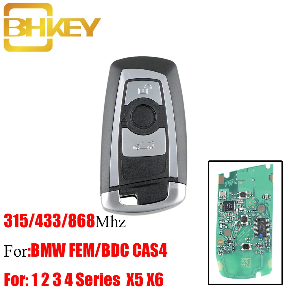 BHKEY 3Buttons Smart Remote Tlačidlo Keyless Fob pre BMW Cas4 315/433/868Mhz pre BMW FEM / BDC CAS4 CAS4+ 2011-2017 kľúče od Auta