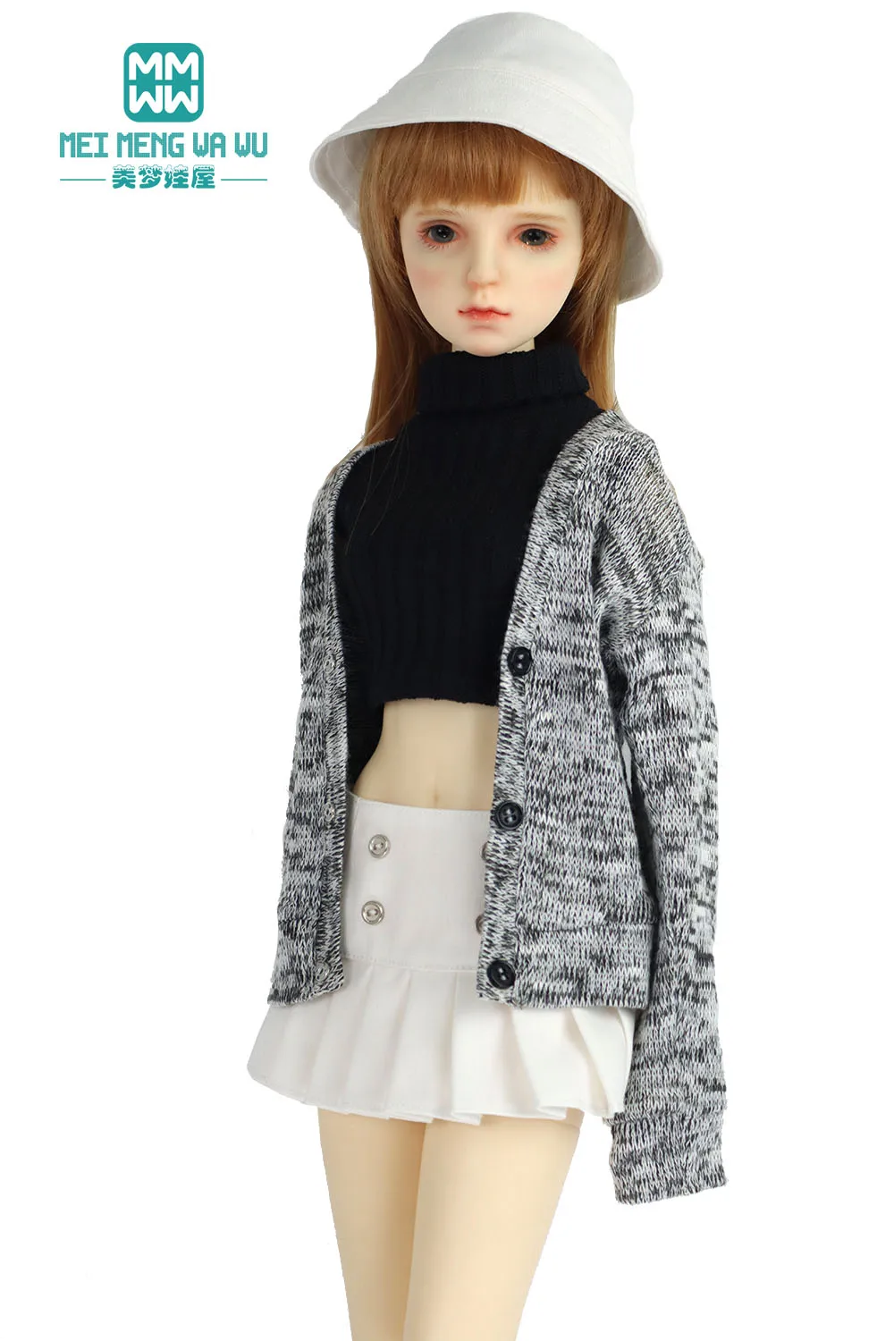 BJD Doll oblečenie, Módne vlny cardigan, teplé nohavice, krátke sukne pre 58-60 CM 1/3 Dievčatá SD Bábiky hračky Loptu Spájané Bábika