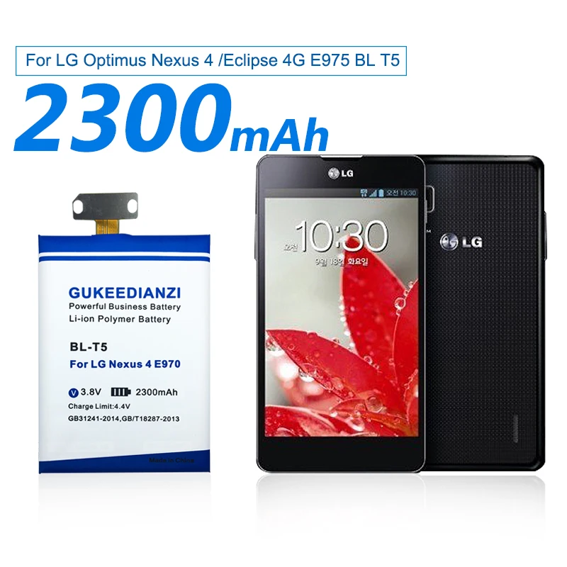 BL-T5 3700mAh Telefón Náhradná Batéria Pre LG Optimus Nexus 4 E960 Occam Mako G Eclipse 4G LTE E970 E971 E975 F180 E973 LS970