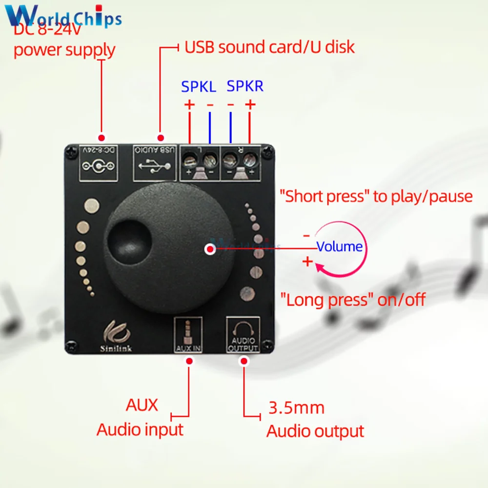 Bluetooth 5.0 Digitálny Zosilňovač Rada 20W+20W Stereo Audio ZOSILŇOVAČ 12V 24V s 3,5 mm AUX Konektor USB Disku APP Riadenie AP15H Divadlo