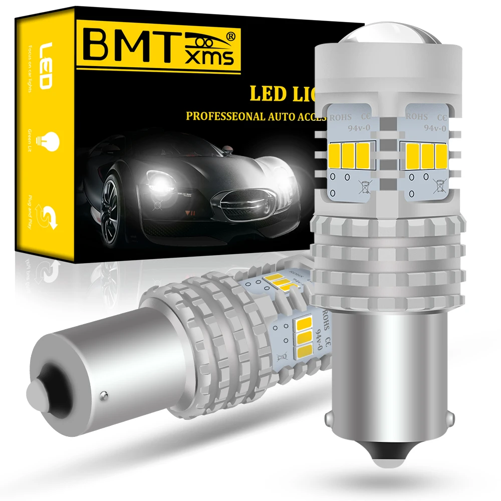 BMTxms Canbus P21W 1156 BA15S Auto LED Žiarovky 6000K-Biele Pre SEAT LEON 1 2 3 MK1 MK2 MK3 1M 1P 5F ST DRL Back-Up Reverzné Svetlá