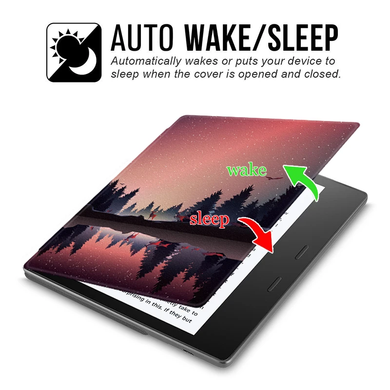 BOZHUORUI Prípade Kindle Oasis 9. Generácie 2017 Release - Silné Adsorpcie Ľahký Smart Cover s Auto Sleep/Wake