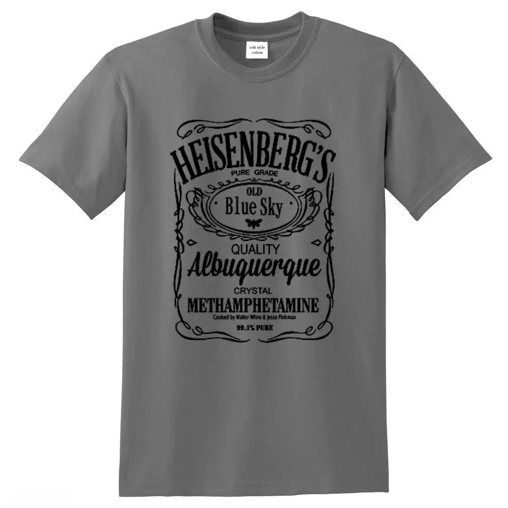 Breaking bad mužov tričko bavlna vysokej kvality vytlačené t-shirt Heisenberg tričko posádky krku hip hop topy harajuku oblečenie