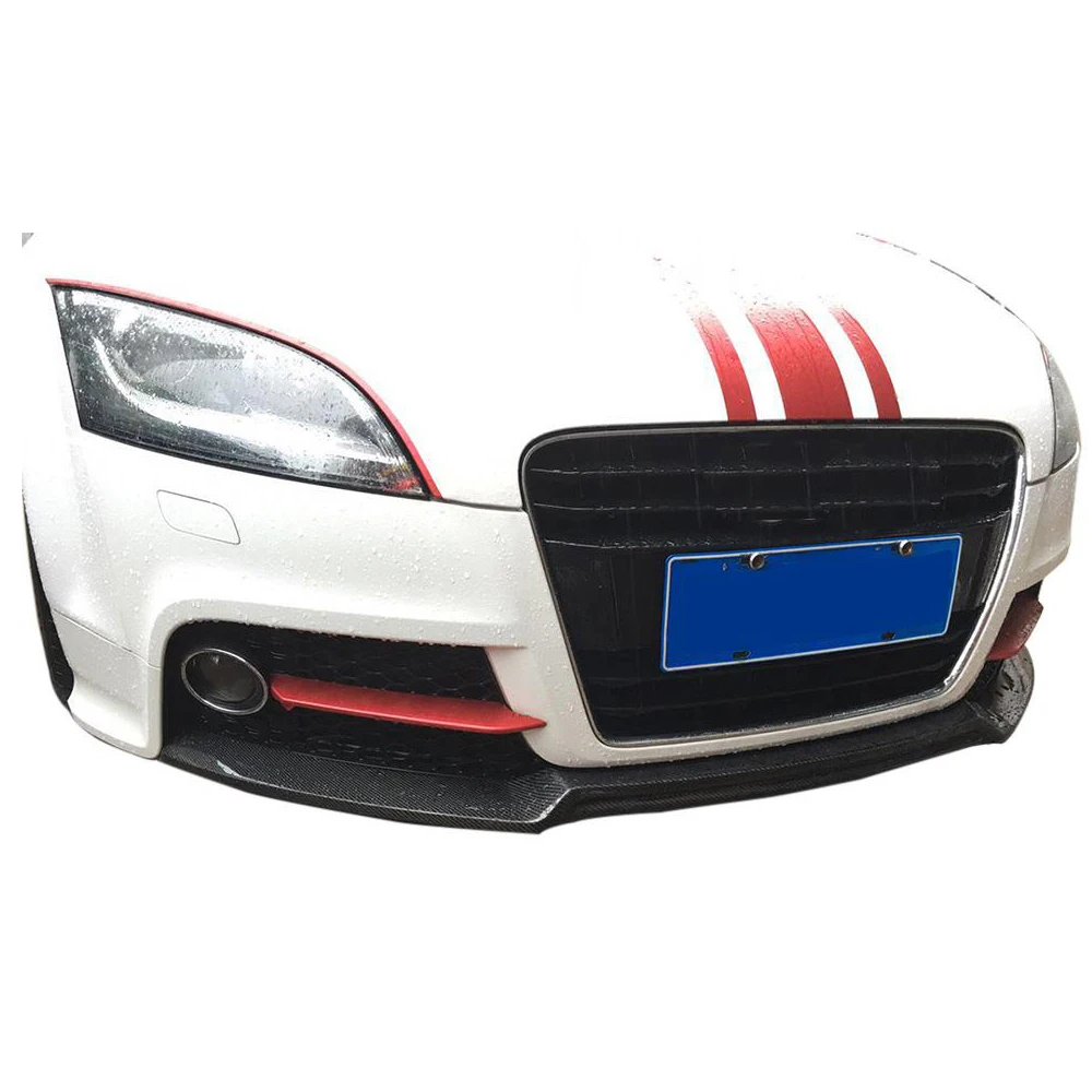 Carbon Fiber / FRP Predný Nárazník Pery Spojler Štiepačky pre Audi TT Coupe 2013 - TTS 2008 - 2013 Auta Styling