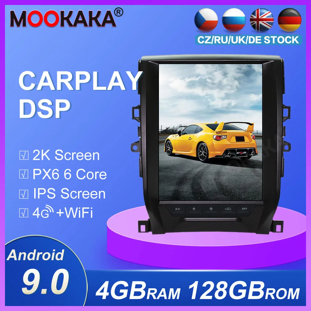 Carplay 128GB PX6 DSP Android 9.0 Vertikálne Tesla Rádio Auto Multimediálne Stereo Prehrávač, GPS Navigáciu Pre Toyota Reiz 2010-2013unit