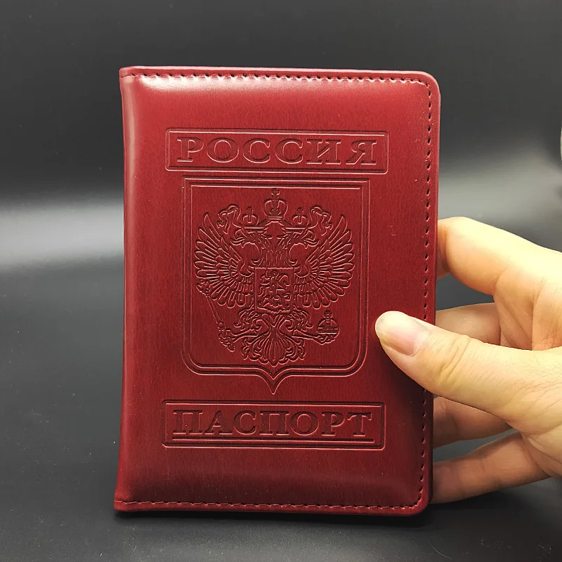 Cestovná Peňaženka Ruska, Držiteľ Pasu Dokument Organizátor Pu Kožené puzdro pre cestovný Pas Držiteľa Karty Porta Pasaporte
