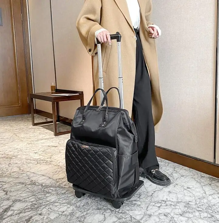 Cestovné vozíka tašky s Kolieskami batoh pre Ženy Cestovná Taška s kolieskami 20-Palcový Vykonávať Odkladacia Taška na Cestovanie Koľajových Batoh Tašky
