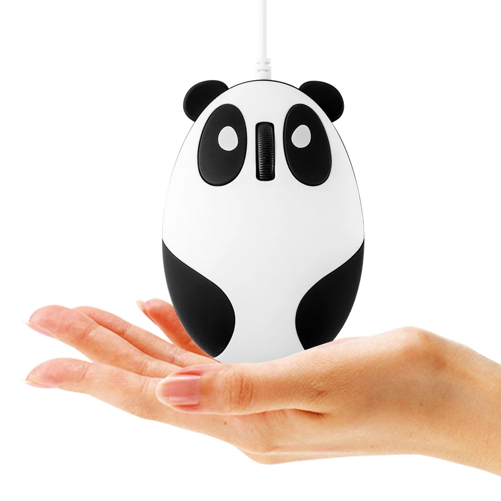 CHYI Roztomilý Bezdrôtová Počítačová Myš Nabíjateľná Mini Panda Optické Mause 2,4 Ghz, Usb 3D animovaný Myši Na Darčeky PC Myši Pre Deti