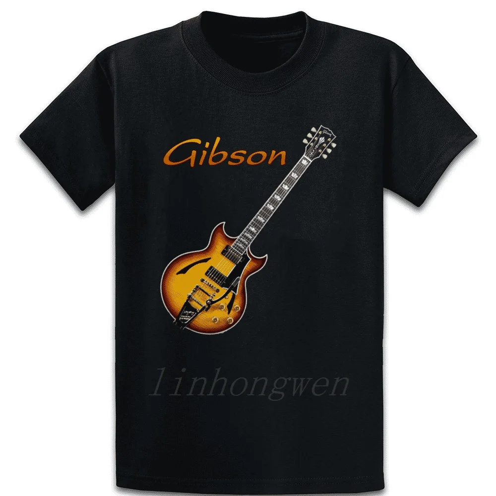 Cool_Gibson_Johnny T Shirt Priedušná Grafické Vlastné Pohode Posádky Krku Vintage Letné Bavlnené Tričko