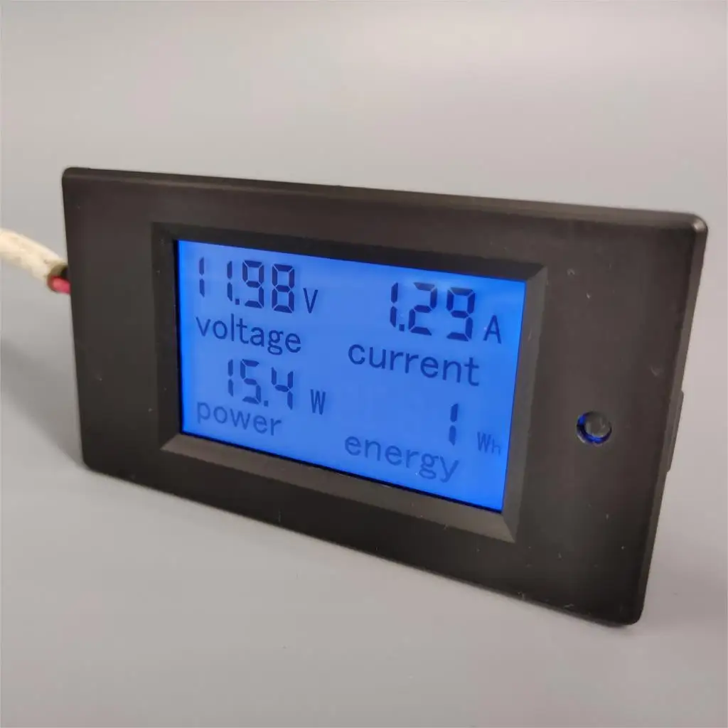 DC Voltmeter Ammeter Power Energy Digitálne Napätie Prúd Meter LCD 4 v 1 DC 6.5-100V 20A s Posuvnými
