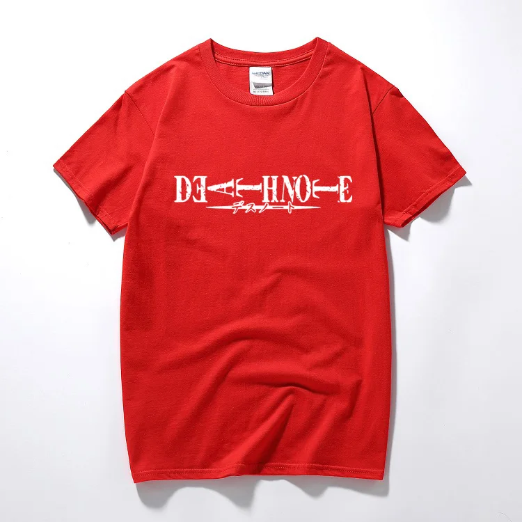 Death Note Logo Unisex tričko Letné Top Bežné Krátky Rukáv T shirt Camisetas Hombre Módne oblečenie