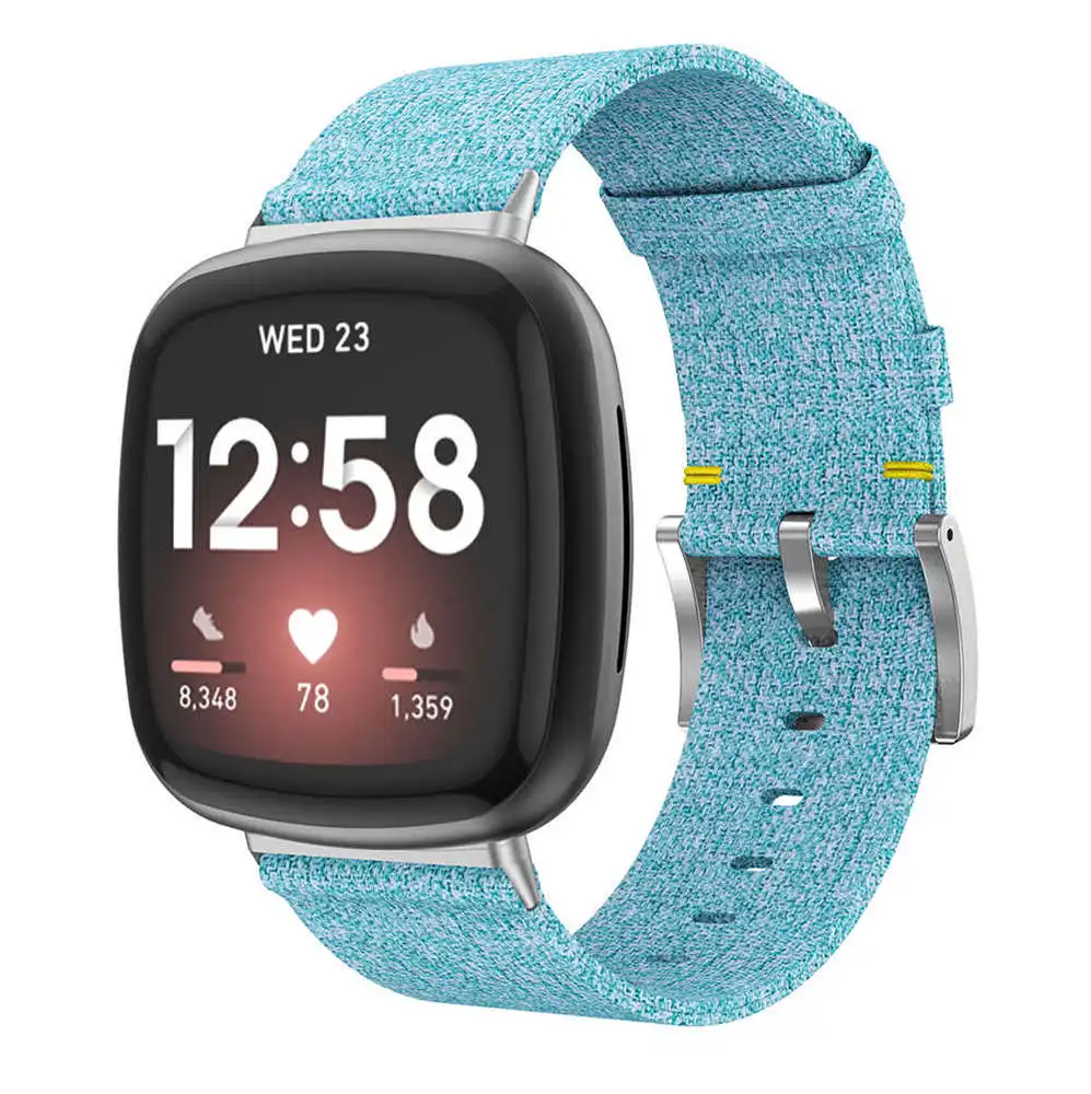 Denim Nylon Smart WatchBand Pre Fitbit Naopak 3 / Zmysel Smartwatch Náramok WristStrap Nahradenie watchstrap Band Náramok pásu