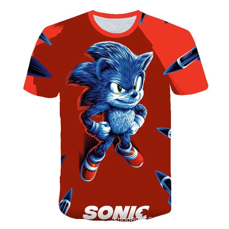 Deti, Oblečenie Pre Dievčatá Sonic Anime 3d Vytlačené T Shirt Chlapec Dievča Cool Príležitostné O-Krku Krátky Rukáv T Shirt 2020 Lete