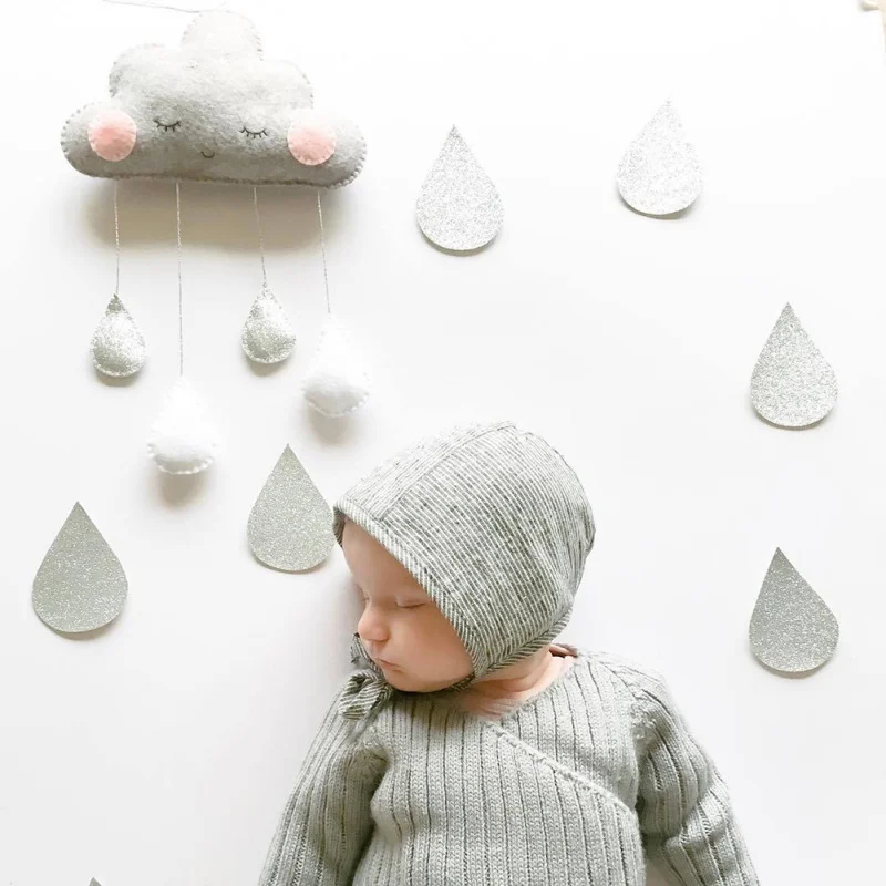 Detská Izba Domáce Dekorácie Nordic Štýl Dekoratívne Remesiel Roztomilý Raindrop Cloud Prívesok O