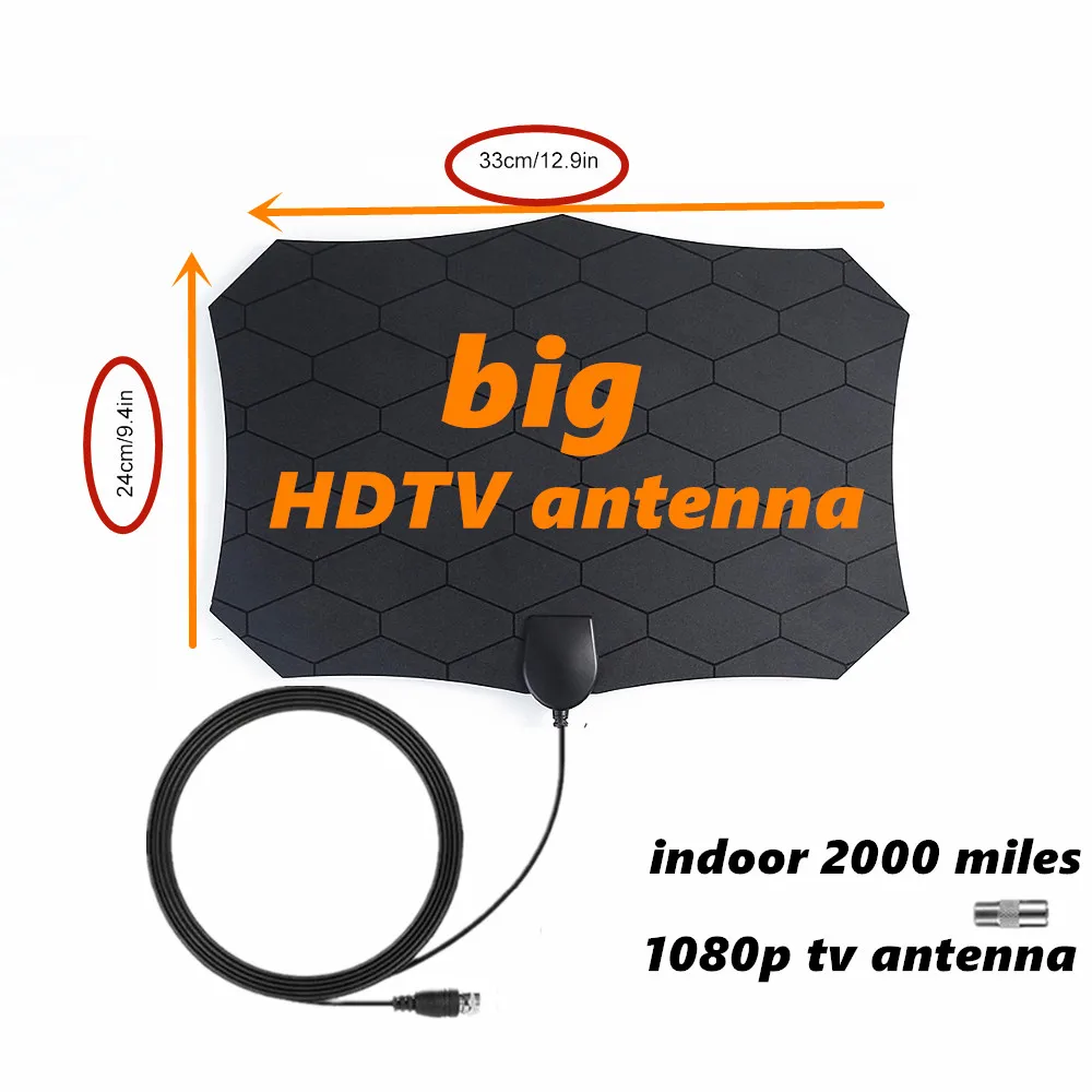 Digital HD TV Antény, paraboly prijímač Krytý 2000 Míľ 35 db 4K TV Anténa so Zosilňovačom DVB-T2 isdb-t fox Sústavy Antén