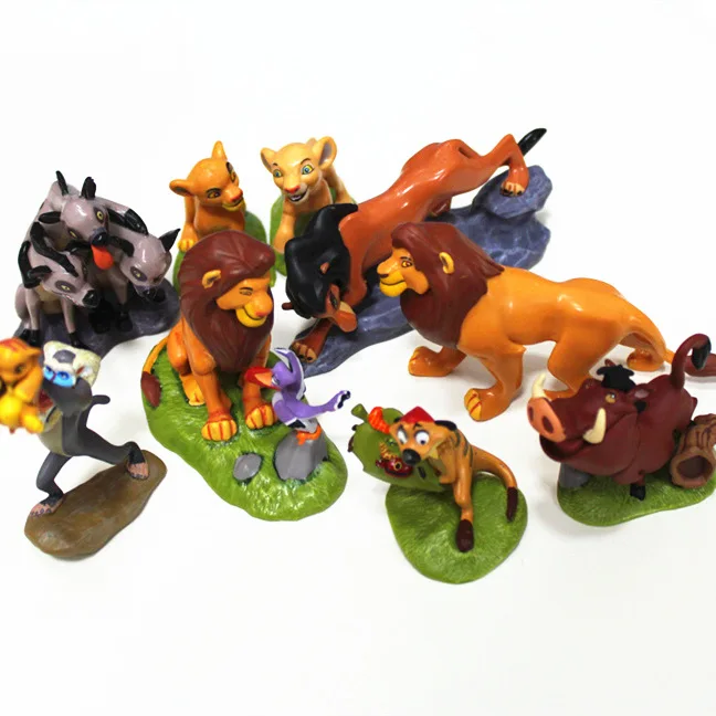 Disney 9pcs/Množstvo 5-9 cm Lion King Simba PVC Akcie Obrázok Hračka pre Deti Vianočný Darček Deti Hračky