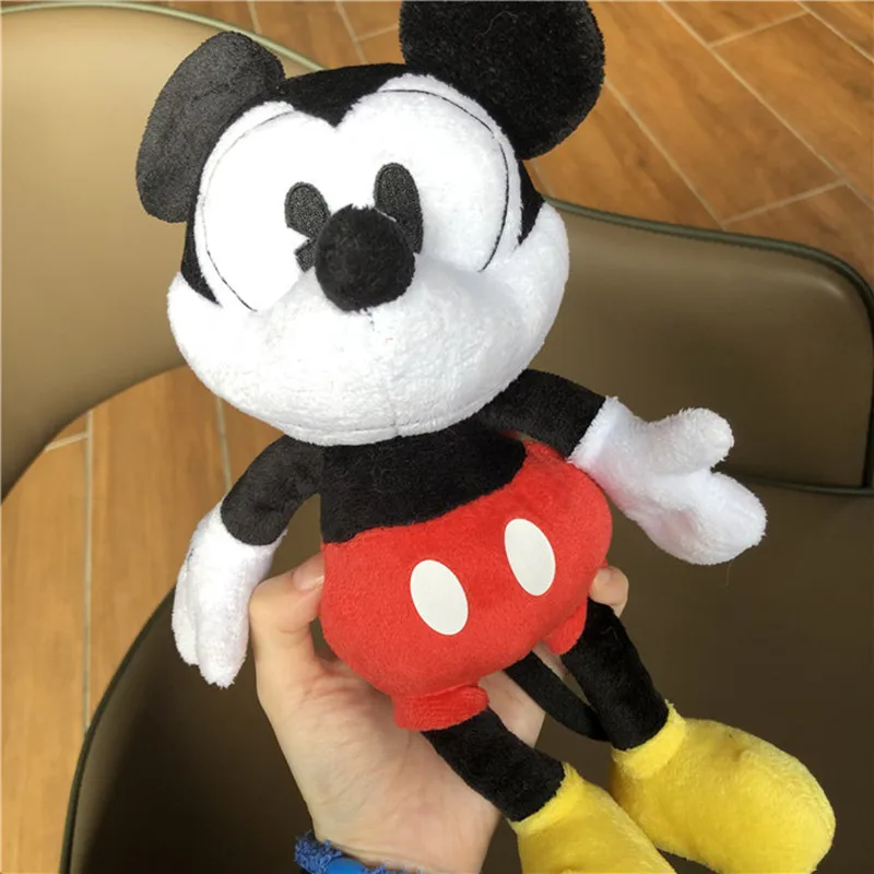 Disney Mickey Mouse Retro Štýl Plyšové Plyšové Hračky, Bábiky 25 cm Kawaii Deti Darček