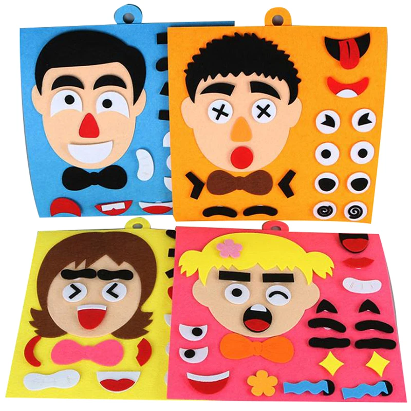 DIY Hračky Emócie Zmeniť Puzzle, Hračky 30 CM*30 CM Tvorivý Výraz Tváre Deti Vzdelávacie Hračky Pre Deti, Učenie Zábavné Nastaviť