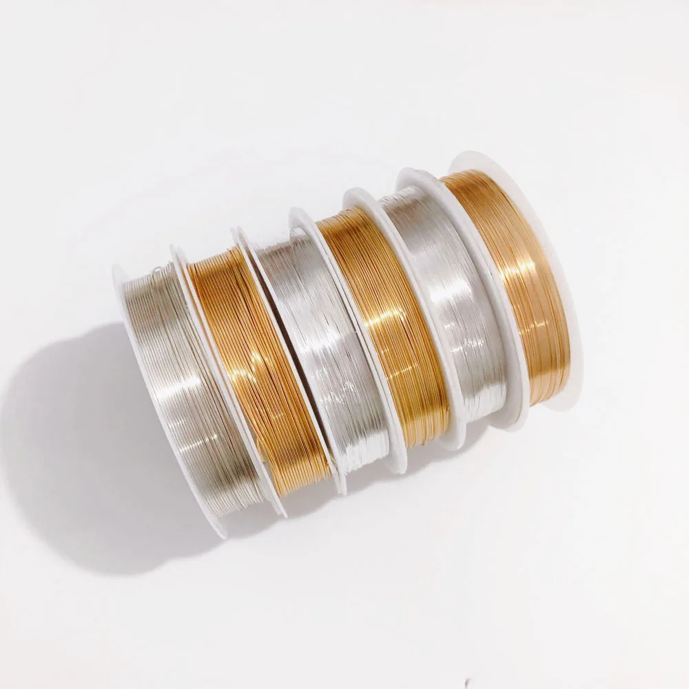 DIY šperky multi-veľkosť medený drôt skutočné zlato stereotypné vinutia handmade náramok, náhrdelník príslušenstvo materiál 1pcs