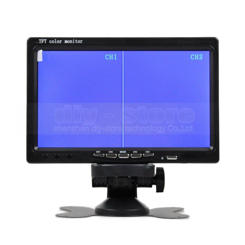 DIYSECUR DC12V-24V 7 Palcový 4 Split Quad LCD Displej Farba Zadné View Monitor na Monitorovanie Systému