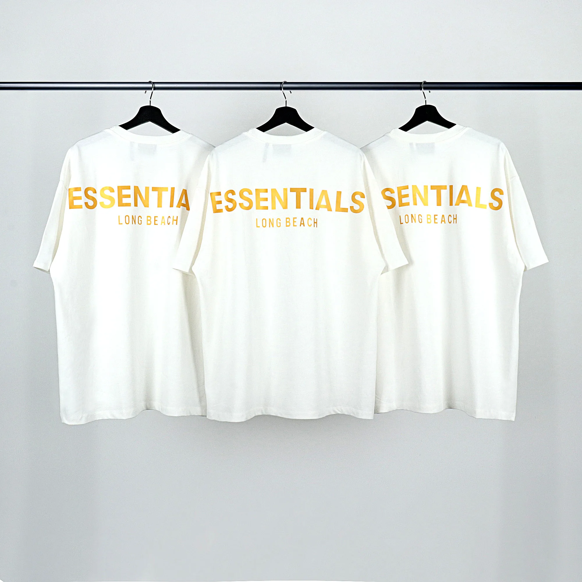 Dlhá Pláž Zlaté tlač HMLA Essentials T košele Pre Mužov Vysoko Kvalitné Hrubé Tkaniny Top Tee Nadrozmerné Essentials T-Shirts