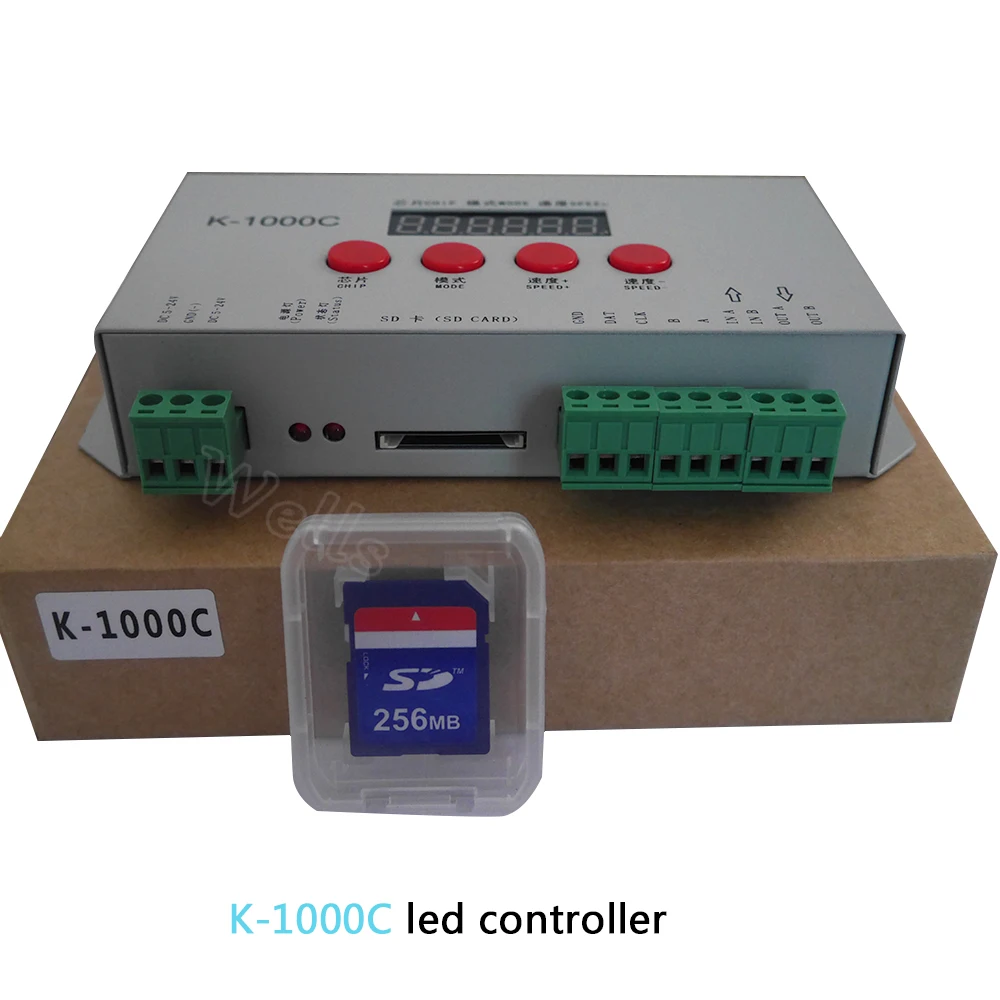 Doprava zadarmo K-1000C (T-1000S Aktualizovaný) radič WS2812B,WS2811,APA102,2813 LED 2048 Pixelov Program Radič DC5-24V