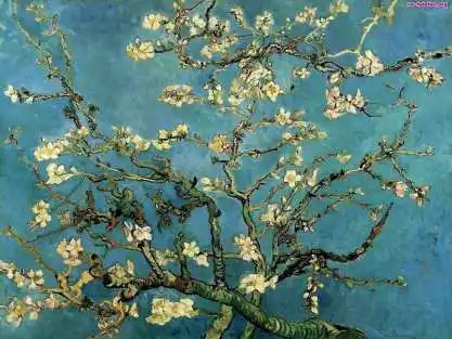 Doprava zadarmo Tlač Van Gogh Broskyňa Kvet Plátno Tlačiť Olej Maľovanie nástenná maľba umeleckou Výzdobou Obrázok XJDP-2
