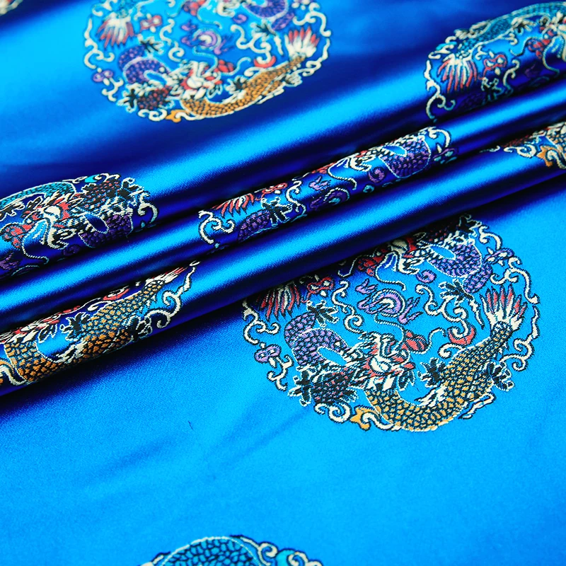 Drak vzor satin textílie brocade, žakárové hodvábne tkaniny pre šitie cheongsam a kimono DIY vyšívanie, patchwork materiál