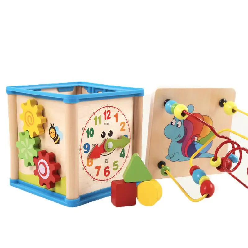 Drevené Vinutia Perličiek Box Hračky Pre Deti Montessori Dieťa Raného Vzdelávania Geometrie Tvaru Zodpovedajúce Výstroj Kognitívne Deti Hračka Dary